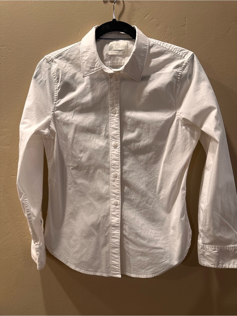 J. Crew White Re-Imagined Stretch Cotton Long Sleeve Button Down Shirt Size M